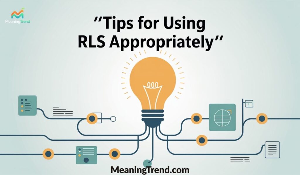 Tips for Using RLS Appropriately