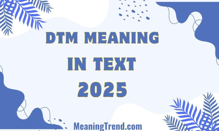 DTM Meaning in Text