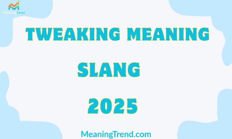 Tweaking Meaning Slang